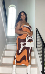 Siya Swirl dress (Brown)