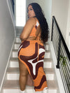 Siya Swirl dress (Brown)